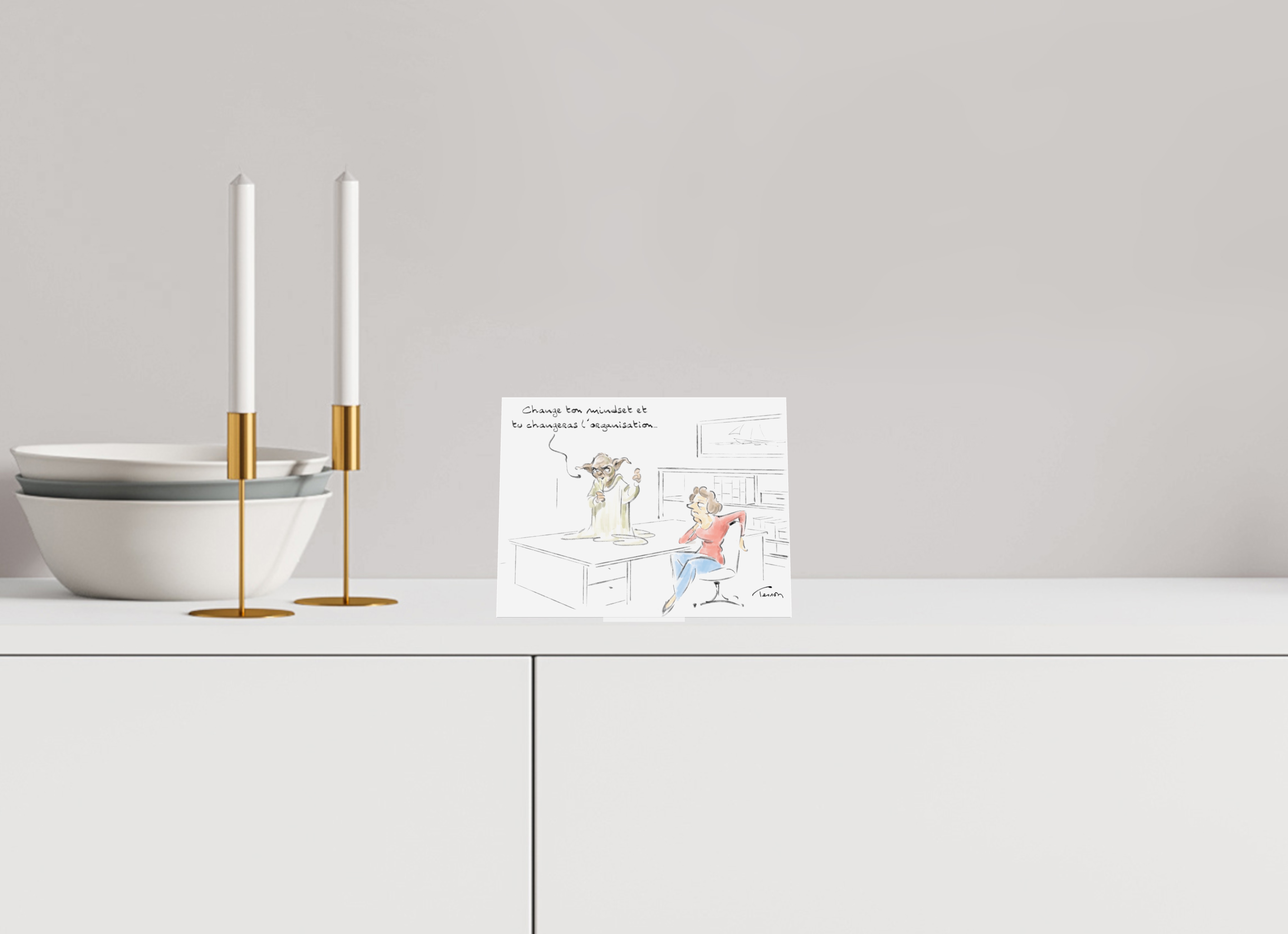 18,3 x 14 cm, Cadre de bureau verre acrylique - Pied en métal. Dessin N°3