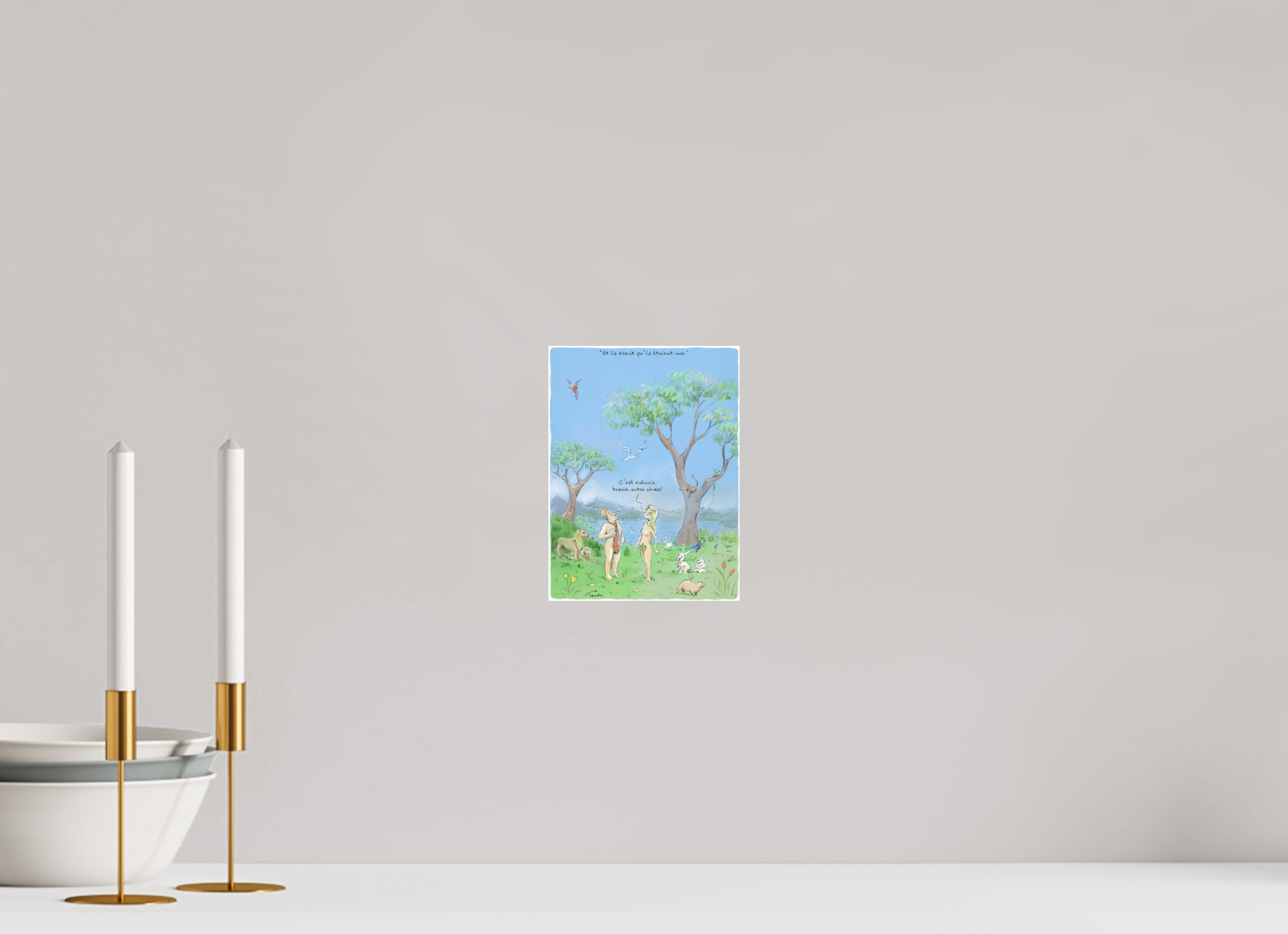15 x 20 cm, Impression directe sur Alu Dibond, fixation par suspension métallique au dos 0015