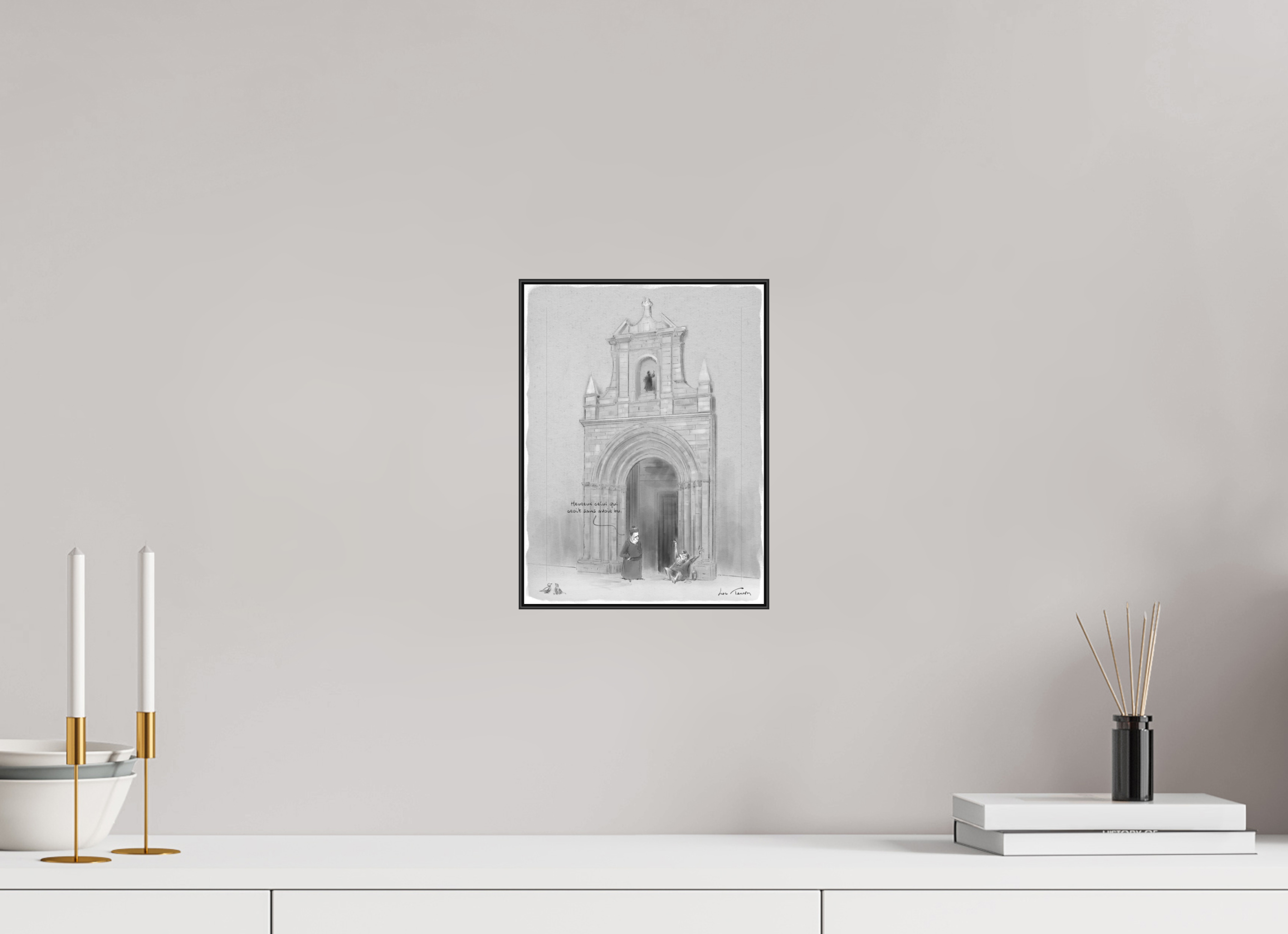 21 x 28 cm, 1. Tirage Ilford noir et blanc sur Alu Dibond Dessin N°1